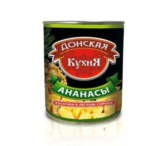 Ананасы кусочки 3100мл ж/б Донская кухня, Вьетнам (6шт/кор) (20%), шт