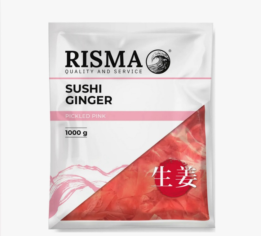 Имбирь маринованный РОЗОВЫЙ RISMA 1кг (10 кг/кор) (20%), шт